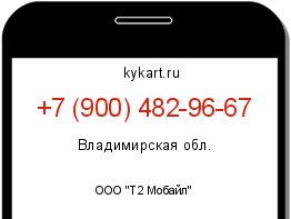 Информация о номере телефона +7 (900) 482-96-67: регион, оператор
