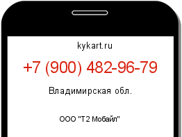 Информация о номере телефона +7 (900) 482-96-79: регион, оператор