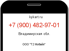 Информация о номере телефона +7 (900) 482-97-01: регион, оператор