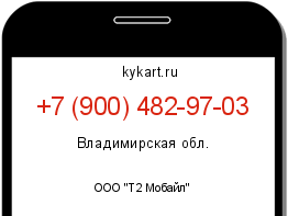 Информация о номере телефона +7 (900) 482-97-03: регион, оператор
