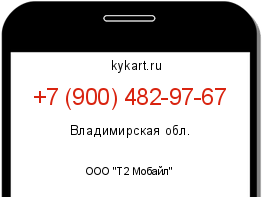 Информация о номере телефона +7 (900) 482-97-67: регион, оператор