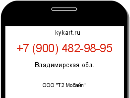 Информация о номере телефона +7 (900) 482-98-95: регион, оператор