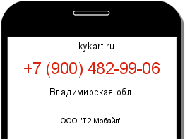 Информация о номере телефона +7 (900) 482-99-06: регион, оператор