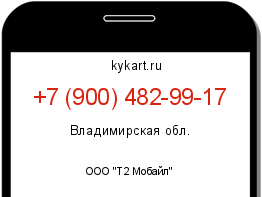 Информация о номере телефона +7 (900) 482-99-17: регион, оператор