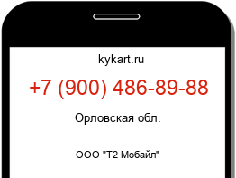 Информация о номере телефона +7 (900) 486-89-88: регион, оператор