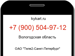 Информация о номере телефона +7 (900) 504-97-12: регион, оператор