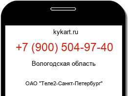 Информация о номере телефона +7 (900) 504-97-40: регион, оператор