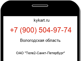 Информация о номере телефона +7 (900) 504-97-74: регион, оператор