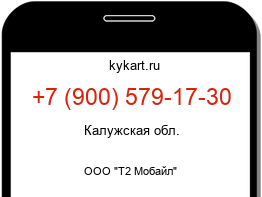 Информация о номере телефона +7 (900) 579-17-30: регион, оператор