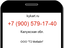 Информация о номере телефона +7 (900) 579-17-40: регион, оператор