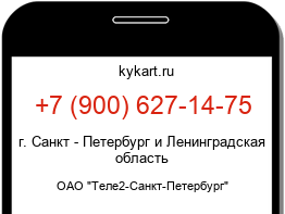 Информация о номере телефона +7 (900) 627-14-75: регион, оператор
