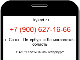 Информация о номере телефона +7 (900) 627-16-66: регион, оператор