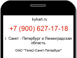 Информация о номере телефона +7 (900) 627-17-18: регион, оператор