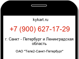 Информация о номере телефона +7 (900) 627-17-29: регион, оператор
