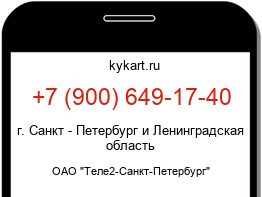 Информация о номере телефона +7 (900) 649-17-40: регион, оператор