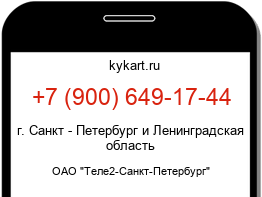 Информация о номере телефона +7 (900) 649-17-44: регион, оператор