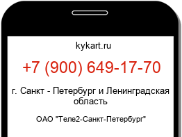 Информация о номере телефона +7 (900) 649-17-70: регион, оператор