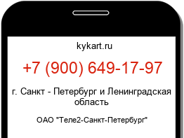Информация о номере телефона +7 (900) 649-17-97: регион, оператор