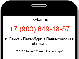 Информация о номере телефона +7 (900) 649-18-57: регион, оператор