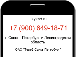 Информация о номере телефона +7 (900) 649-18-71: регион, оператор