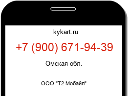 Информация о номере телефона +7 (900) 671-94-39: регион, оператор