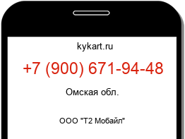 Информация о номере телефона +7 (900) 671-94-48: регион, оператор