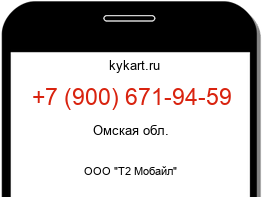 Информация о номере телефона +7 (900) 671-94-59: регион, оператор