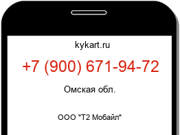 Информация о номере телефона +7 (900) 671-94-72: регион, оператор