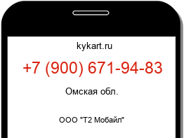 Информация о номере телефона +7 (900) 671-94-83: регион, оператор