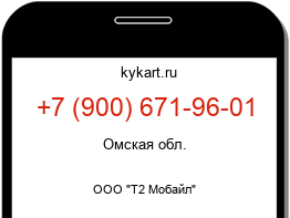 Информация о номере телефона +7 (900) 671-96-01: регион, оператор