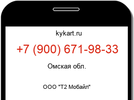 Информация о номере телефона +7 (900) 671-98-33: регион, оператор