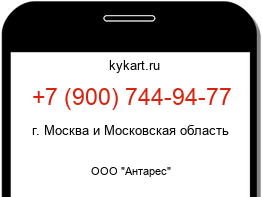 Информация о номере телефона +7 (900) 744-94-77: регион, оператор