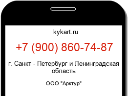 Информация о номере телефона +7 (900) 860-74-87: регион, оператор