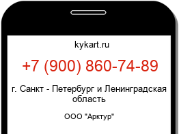 Информация о номере телефона +7 (900) 860-74-89: регион, оператор