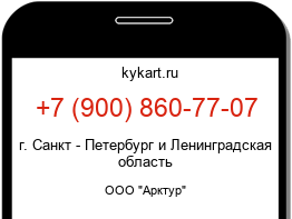 Информация о номере телефона +7 (900) 860-77-07: регион, оператор