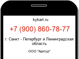 Информация о номере телефона +7 (900) 860-78-77: регион, оператор