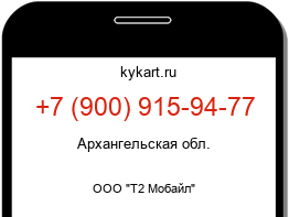 Информация о номере телефона +7 (900) 915-94-77: регион, оператор
