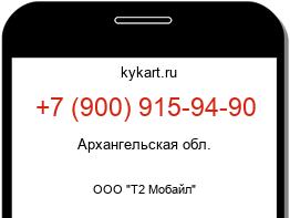 Информация о номере телефона +7 (900) 915-94-90: регион, оператор