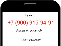 Информация о номере телефона +7 (900) 915-94-91: регион, оператор