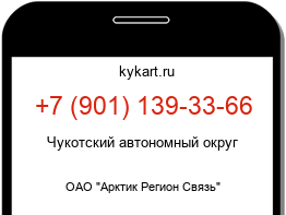 Информация о номере телефона +7 (901) 139-33-66: регион, оператор
