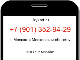 Информация о номере телефона +7 (901) 352-94-29: регион, оператор