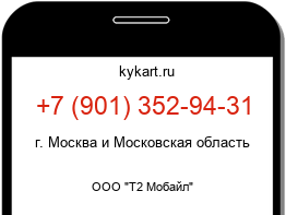 Информация о номере телефона +7 (901) 352-94-31: регион, оператор