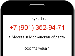 Информация о номере телефона +7 (901) 352-94-71: регион, оператор