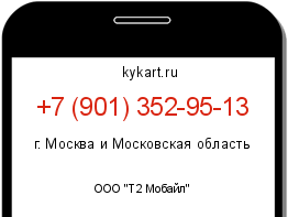 Информация о номере телефона +7 (901) 352-95-13: регион, оператор