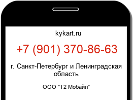 Информация о номере телефона +7 (901) 370-86-63: регион, оператор
