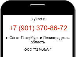Информация о номере телефона +7 (901) 370-86-72: регион, оператор