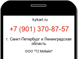 Информация о номере телефона +7 (901) 370-87-57: регион, оператор
