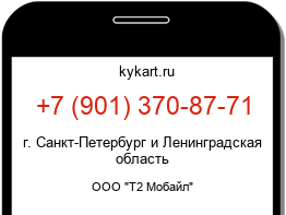 Информация о номере телефона +7 (901) 370-87-71: регион, оператор