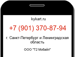 Информация о номере телефона +7 (901) 370-87-94: регион, оператор