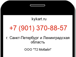 Информация о номере телефона +7 (901) 370-88-57: регион, оператор